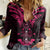 FSM Chuuk States Women Casual Shirt Micronesia Vintage Polynesian Tribal Pink Version LT9 Female Pink - Polynesian Pride