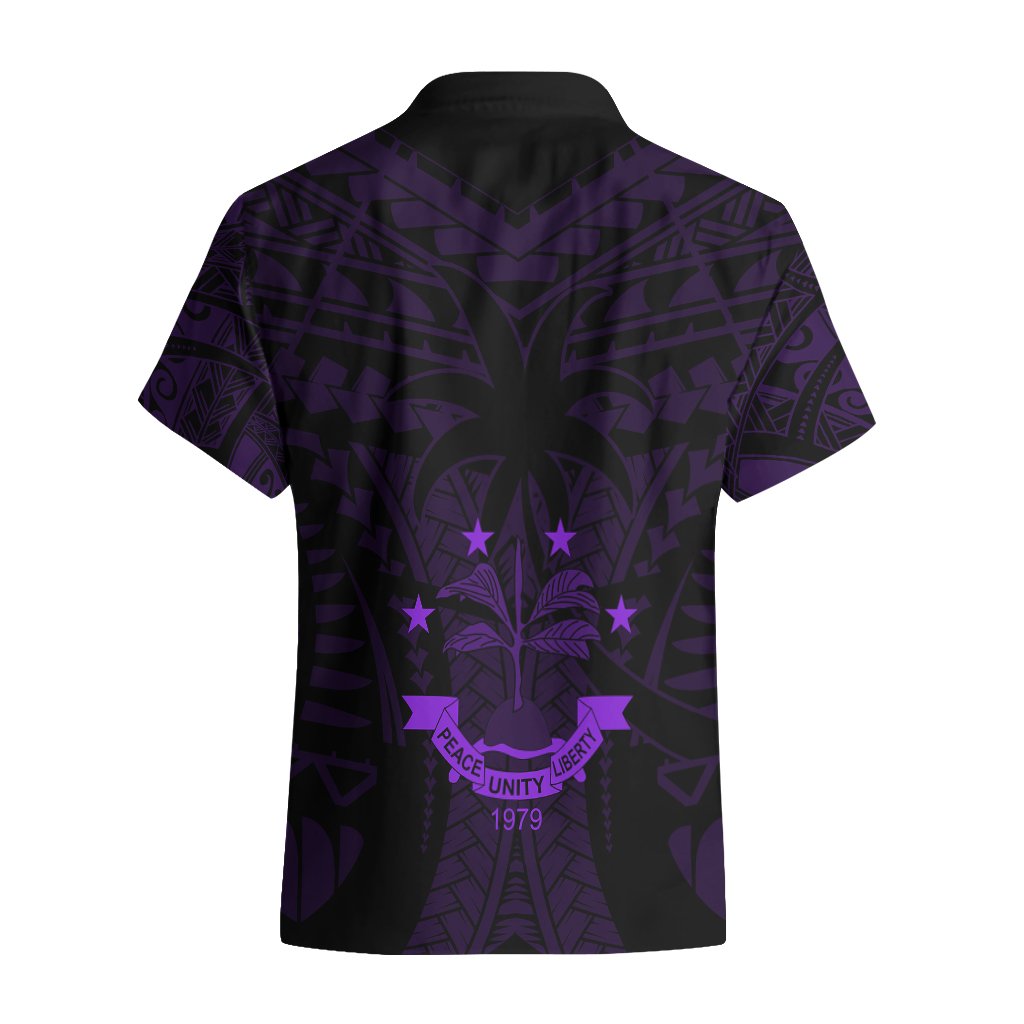 FSM Chuuk States Hawaiian Shirt Micronesia Vintage Polynesian Tribal Purple Version LT9 - Polynesian Pride
