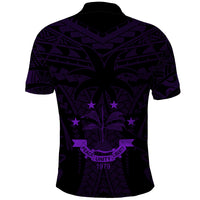 FSM Chuuk States Polo Shirt Micronesia Vintage Polynesian Tribal Purple Version LT9 - Polynesian Pride
