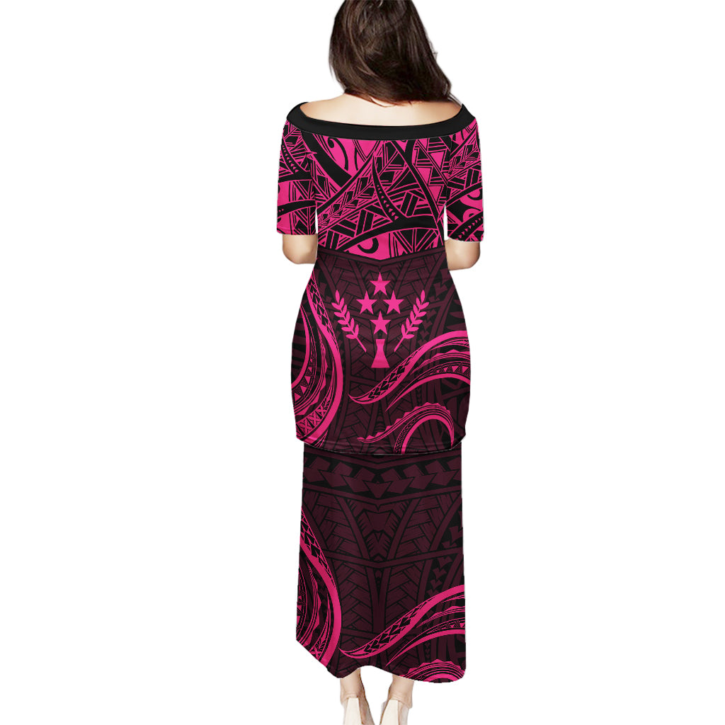 FSM Kosrae States Puletasi Micronesia Vintage Polynesian Tribal Pink Version LT9 - Polynesian Pride