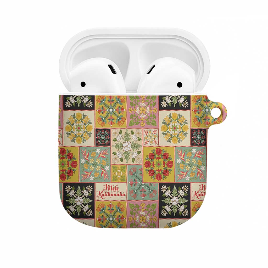 Mele Kalikimaka Hawaii Christmas AirPods Case Melemele Mama Seamless Floral Motif LT9 Beige - Polynesian Pride