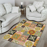 Mele Kalikimaka Hawaii Christmas Area Rug Melemele Mama Seamless Floral Motif LT9 - Polynesian Pride