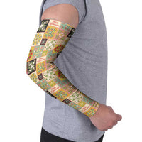 Mele Kalikimaka Hawaii Christmas Arm Sleeves Melemele Mama Seamless Floral Motif LT9 - Polynesian Pride