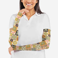 Mele Kalikimaka Hawaii Christmas Arm Sleeves Melemele Mama Seamless Floral Motif LT9 - Polynesian Pride