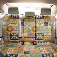 Mele Kalikimaka Hawaii Christmas Back Car Seat Cover Melemele Mama Seamless Floral Motif LT9 - Polynesian Pride