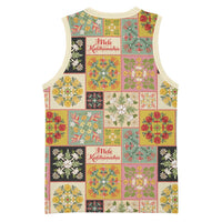 Mele Kalikimaka Hawaii Christmas Basketball Jersey Melemele Mama Seamless Floral Motif LT9 - Polynesian Pride