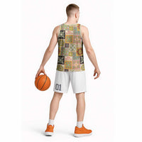 Mele Kalikimaka Hawaii Christmas Basketball Jersey Melemele Mama Seamless Floral Motif LT9 - Polynesian Pride