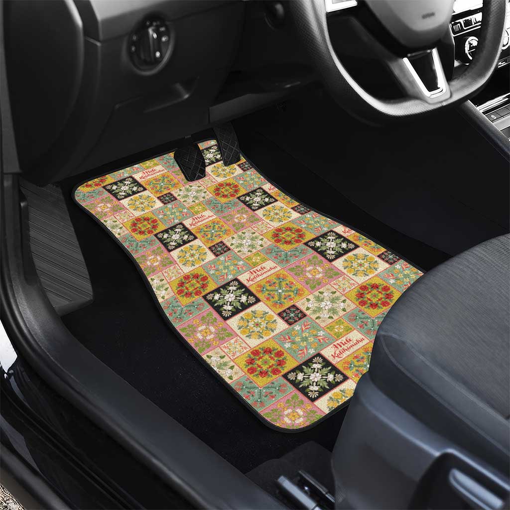 Mele Kalikimaka Hawaii Christmas Car Mats Melemele Mama Seamless Floral Motif LT9 - Polynesian Pride