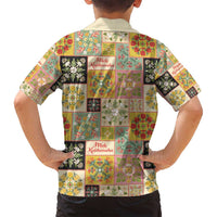 Mele Kalikimaka Hawaii Christmas Family Matching Puletasi and Hawaiian Shirt Melemele Mama Seamless Floral Motif LT9 - Polynesian Pride