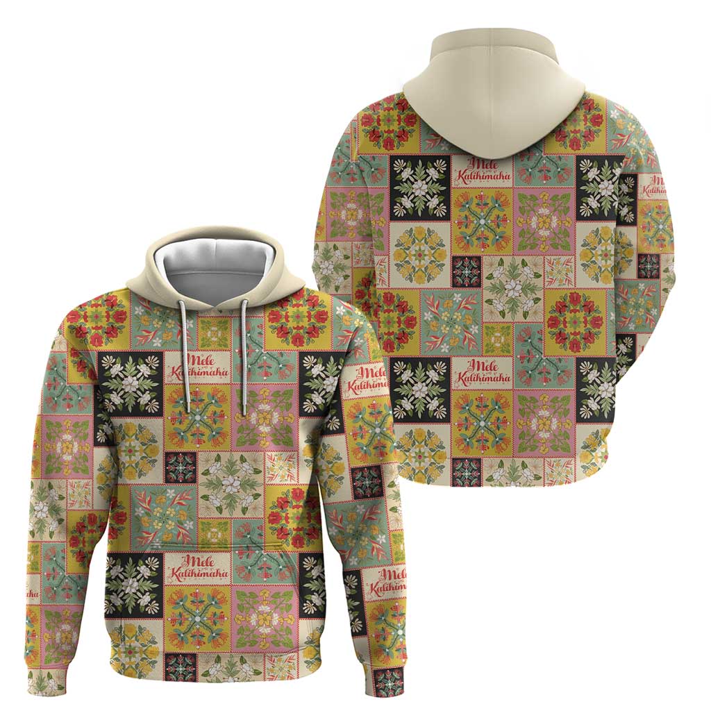 Mele Kalikimaka Hawaii Christmas Hoodie Melemele Mama Seamless Floral Motif LT9 - Polynesian Pride
