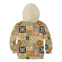 Mele Kalikimaka Hawaii Christmas Kid Hoodie Melemele Mama Seamless Floral Motif LT9 - Polynesian Pride