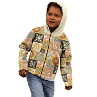 Mele Kalikimaka Hawaii Christmas Kid Hoodie Melemele Mama Seamless Floral Motif LT9 - Polynesian Pride