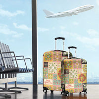 Mele Kalikimaka Hawaii Christmas Luggage Cover Melemele Mama Seamless Floral Motif LT9 - Polynesian Pride
