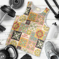 Mele Kalikimaka Hawaii Christmas Men Tank Top Melemele Mama Seamless Floral Motif LT9 - Polynesian Pride