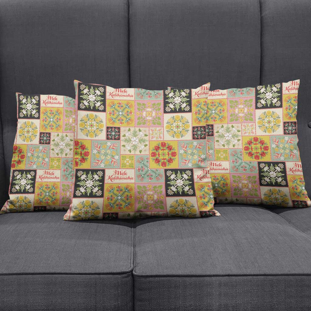 Mele Kalikimaka Hawaii Christmas Pillow Cover Melemele Mama Seamless Floral Motif LT9 - Polynesian Pride