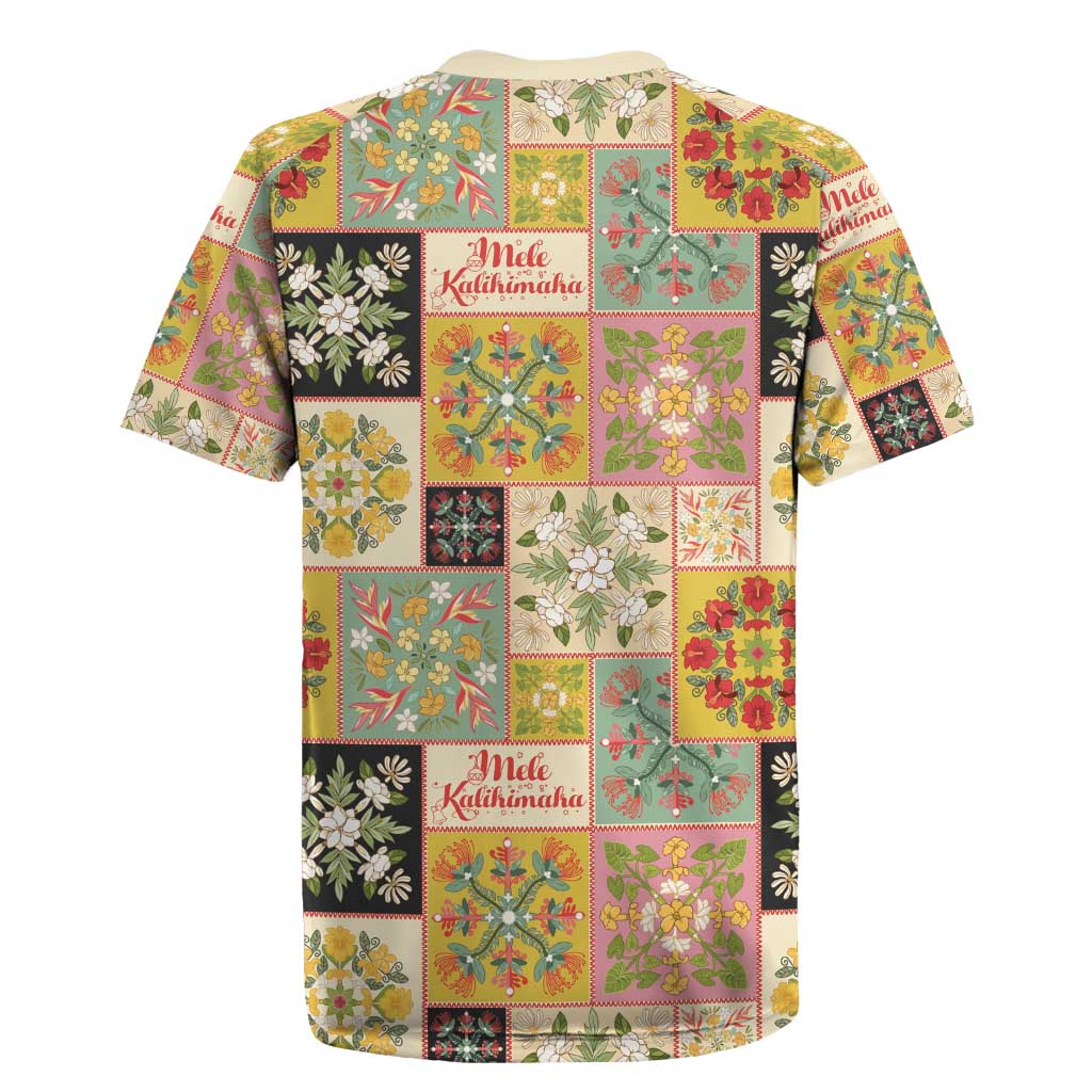 Mele Kalikimaka Hawaii Christmas Rugby Jersey Melemele Mama Seamless Floral Motif LT9 - Polynesian Pride