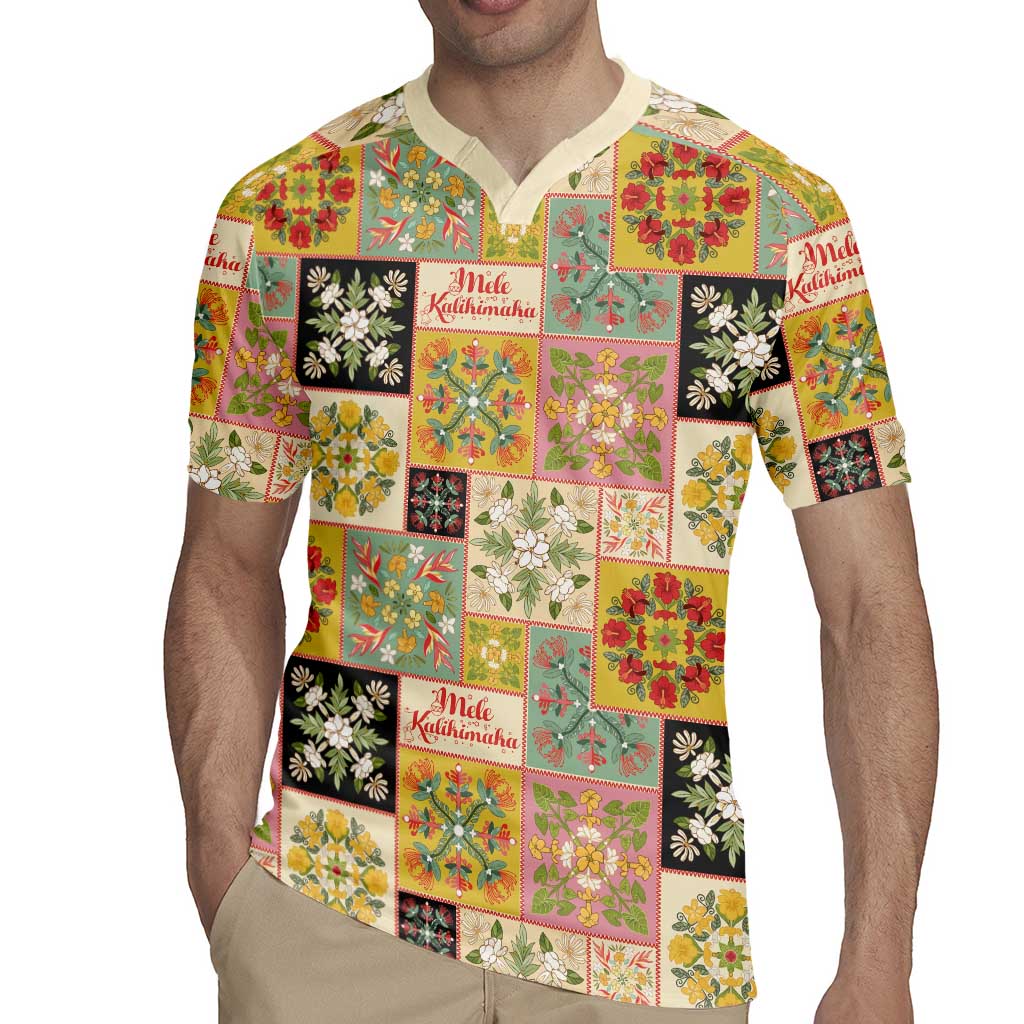 Mele Kalikimaka Hawaii Christmas Rugby Jersey Melemele Mama Seamless Floral Motif LT9 - Polynesian Pride