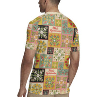 Mele Kalikimaka Hawaii Christmas Rugby Jersey Melemele Mama Seamless Floral Motif LT9 - Polynesian Pride