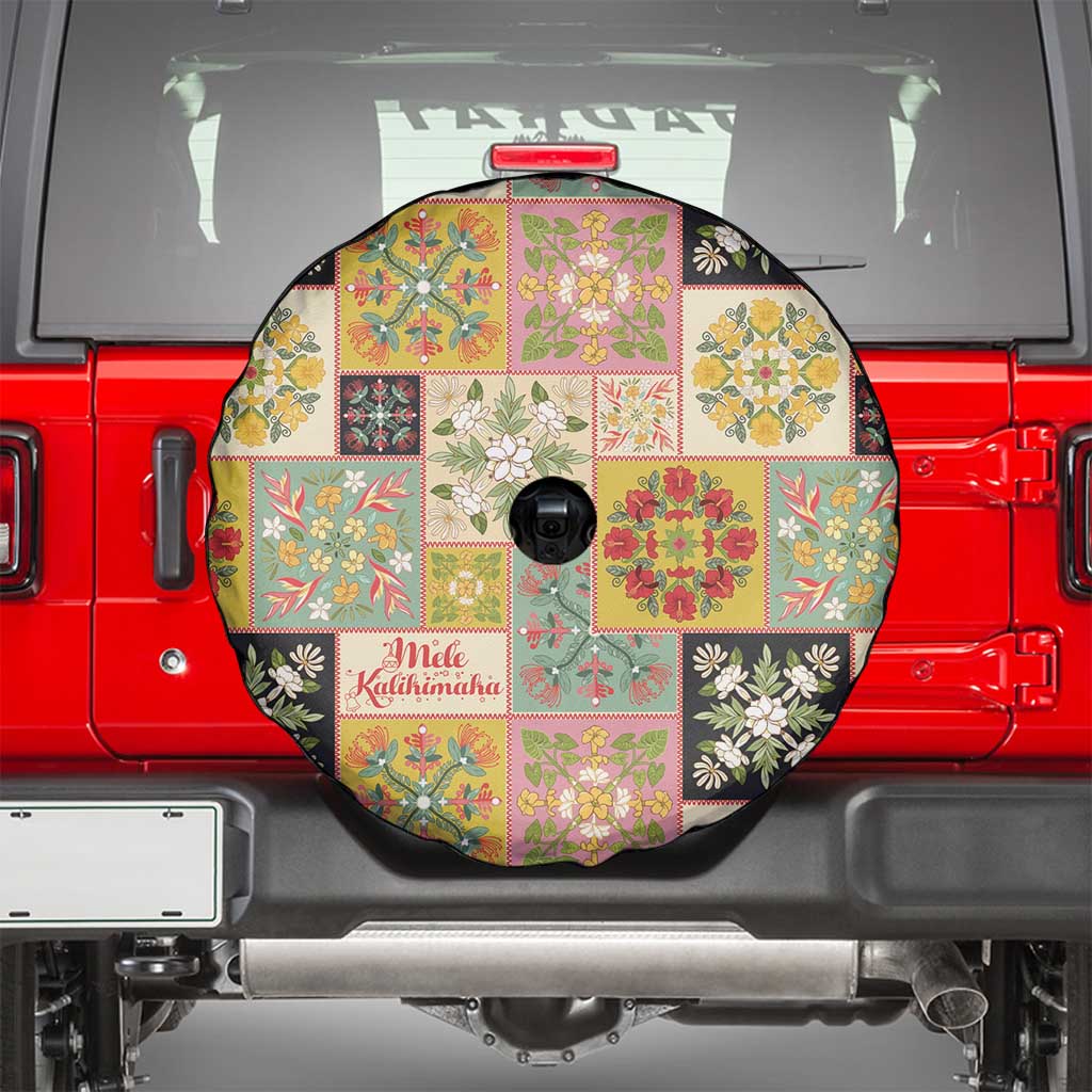 Mele Kalikimaka Hawaii Christmas Spare Tire Cover Melemele Mama Seamless Floral Motif LT9 - Polynesian Pride