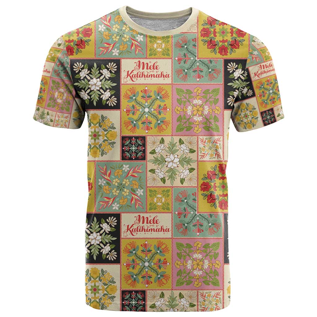 Mele Kalikimaka Hawaii Christmas T Shirt Melemele Mama Seamless Floral Motif LT9 Beige - Polynesian Pride