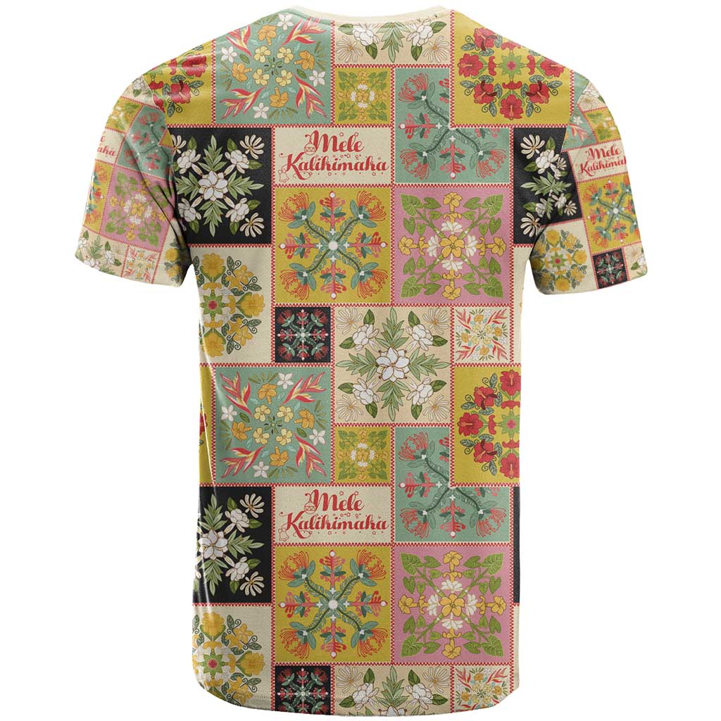 Mele Kalikimaka Hawaii Christmas T Shirt Melemele Mama Seamless Floral Motif LT9 - Polynesian Pride