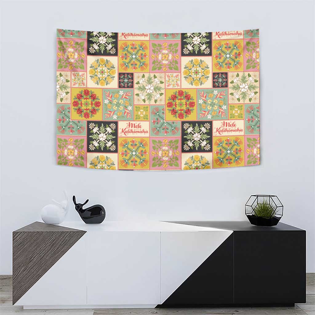 Mele Kalikimaka Hawaii Christmas Tapestry Melemele Mama Seamless Floral Motif - Polynesian Pride