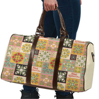 Mele Kalikimaka Hawaii Christmas Travel Bag Melemele Mama Seamless Floral Motif LT9 - Polynesian Pride