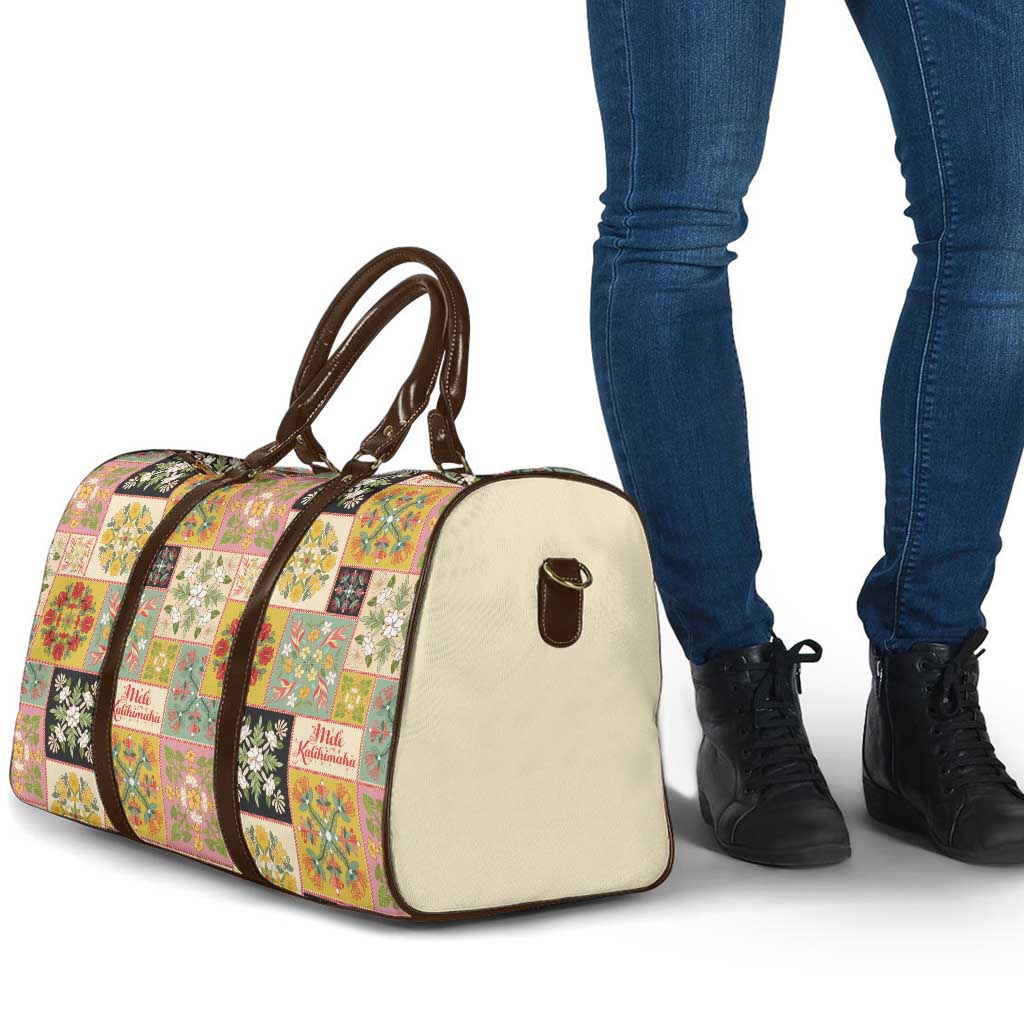 Mele Kalikimaka Hawaii Christmas Travel Bag Melemele Mama Seamless Floral Motif LT9 - Polynesian Pride