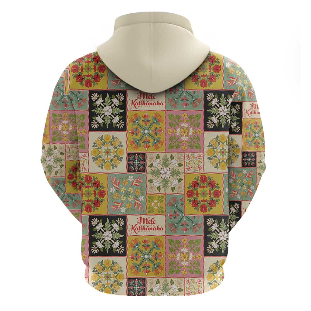 Mele Kalikimaka Hawaii Christmas Zip Hoodie Melemele Mama Seamless Floral Motif LT9 - Polynesian Pride
