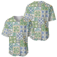 Mele Kalikimaka Hawaii Christmas Baseball Jersey Omaomao Seamless Floral Motif - Polynesian Pride