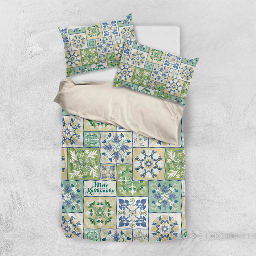 Mele Kalikimaka Hawaii Christmas Bedding Set Omaomao Seamless Floral Motif - Polynesian Pride