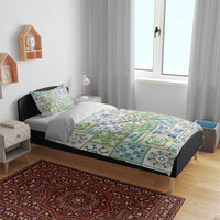 Mele Kalikimaka Hawaii Christmas Bedding Set Omaomao Seamless Floral Motif - Polynesian Pride
