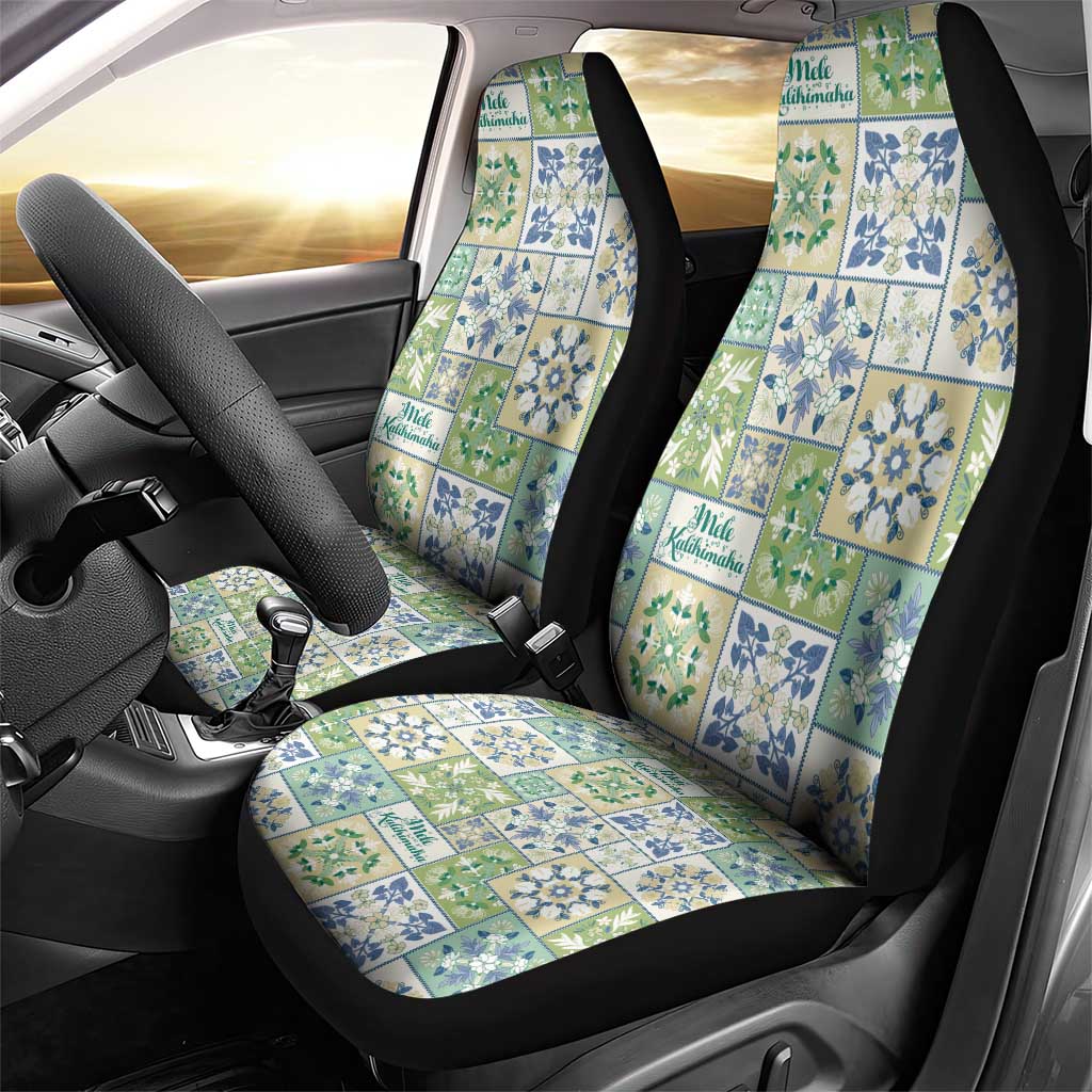 Mele Kalikimaka Hawaii Christmas Car Seat Cover Omaomao Seamless Floral Motif LT9 - Polynesian Pride