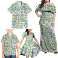 Mele Kalikimaka Hawaii Christmas Family Matching Off Shoulder Maxi Dress and Hawaiian Shirt Omaomao Seamless Floral Motif LT9 - Polynesian Pride