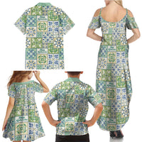 Mele Kalikimaka Hawaii Christmas Family Matching Summer Maxi Dress and Hawaiian Shirt Omaomao Seamless Floral Motif LT9 - Polynesian Pride