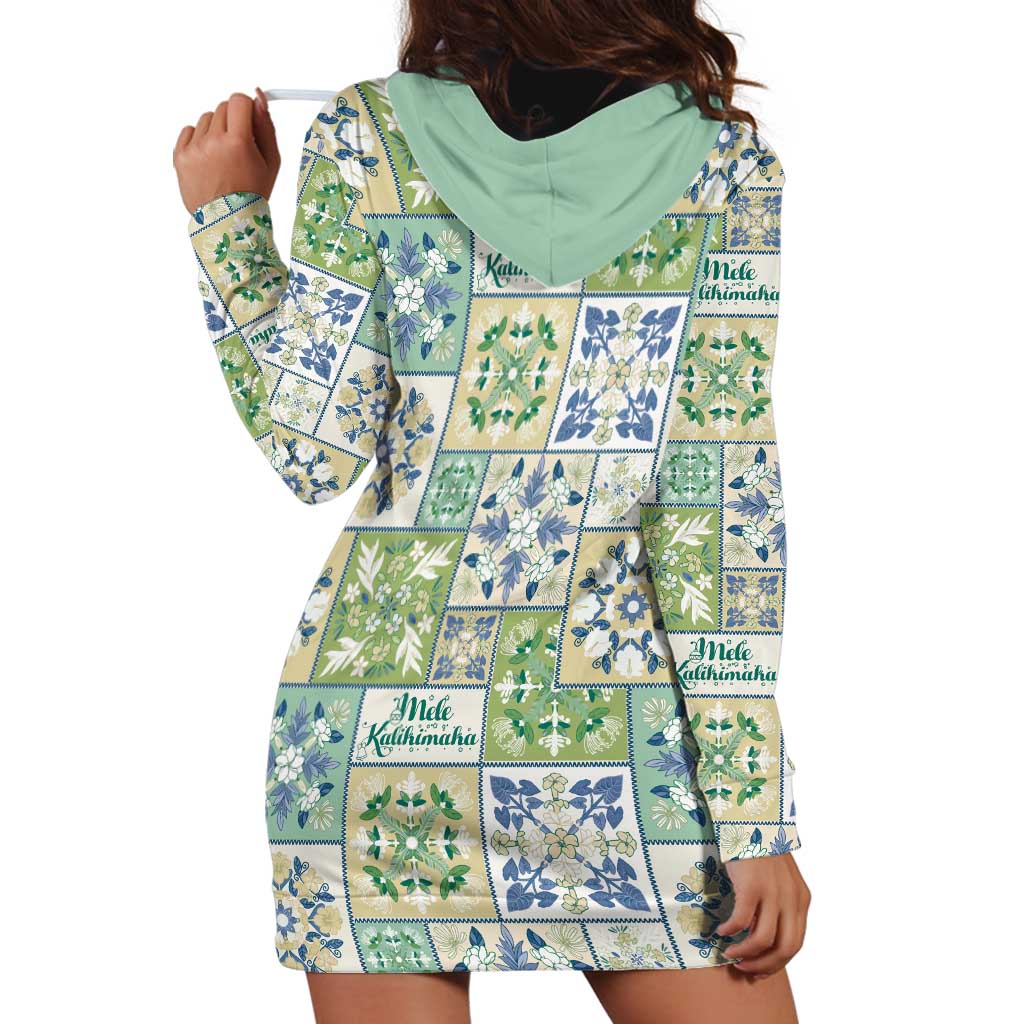 Mele Kalikimaka Hawaii Christmas Hoodie Dress Omaomao Seamless Floral Motif LT9 - Polynesian Pride