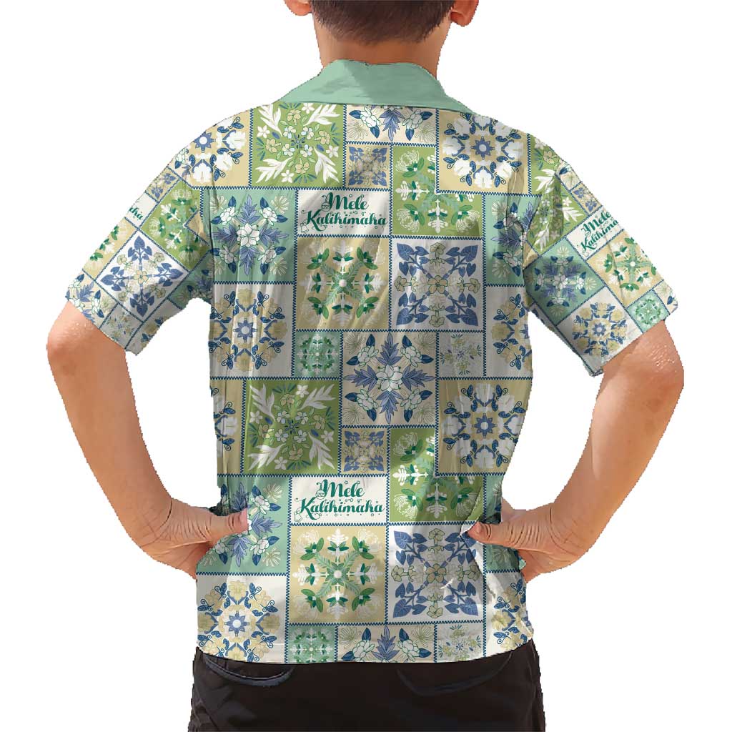 Mele Kalikimaka Hawaii Christmas Kid Hawaiian Shirt Omaomao Seamless Floral Motif LT9 - Polynesian Pride