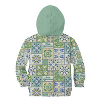 Mele Kalikimaka Hawaii Christmas Kid Hoodie Omaomao Seamless Floral Motif LT9 - Polynesian Pride