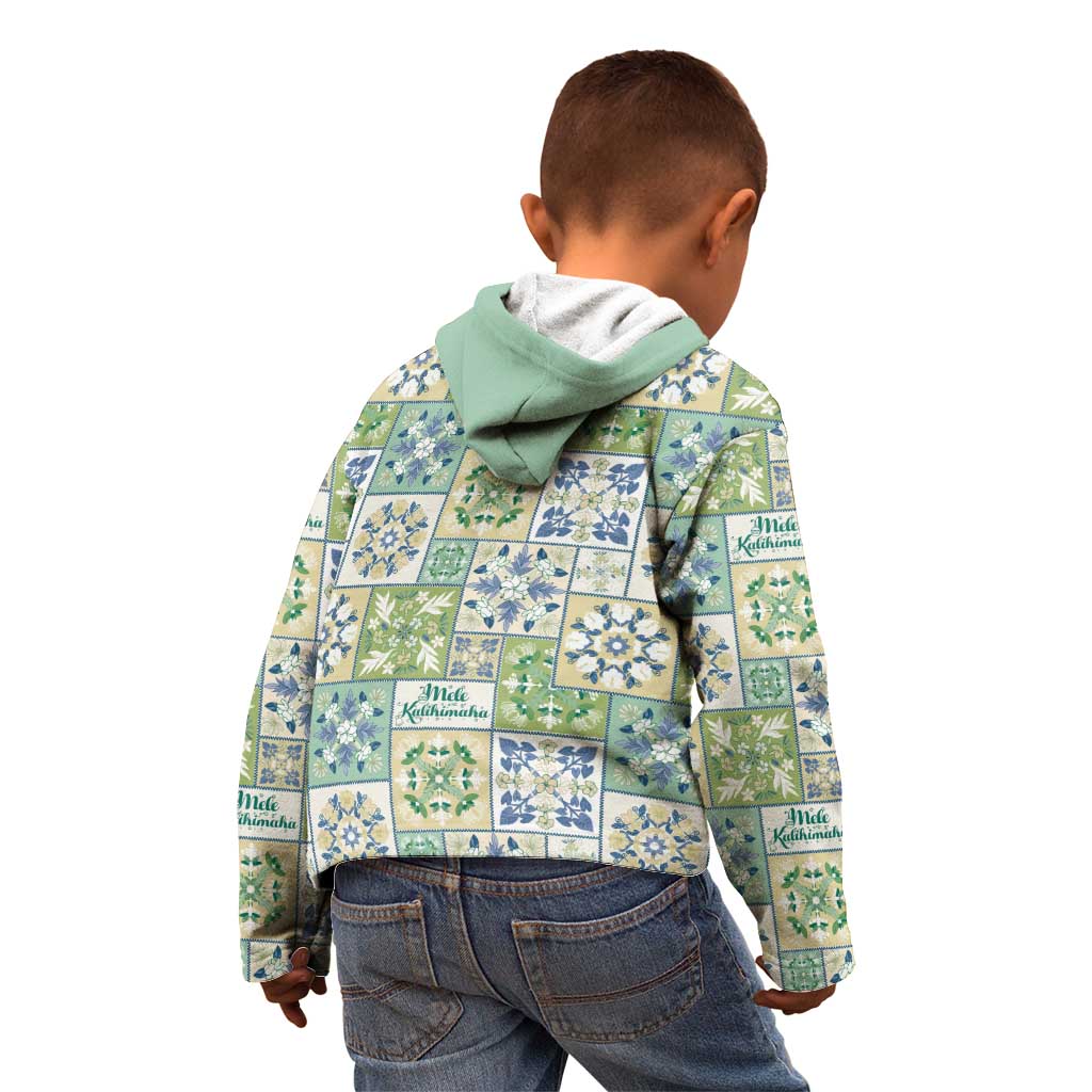Mele Kalikimaka Hawaii Christmas Kid Hoodie Omaomao Seamless Floral Motif LT9 - Polynesian Pride