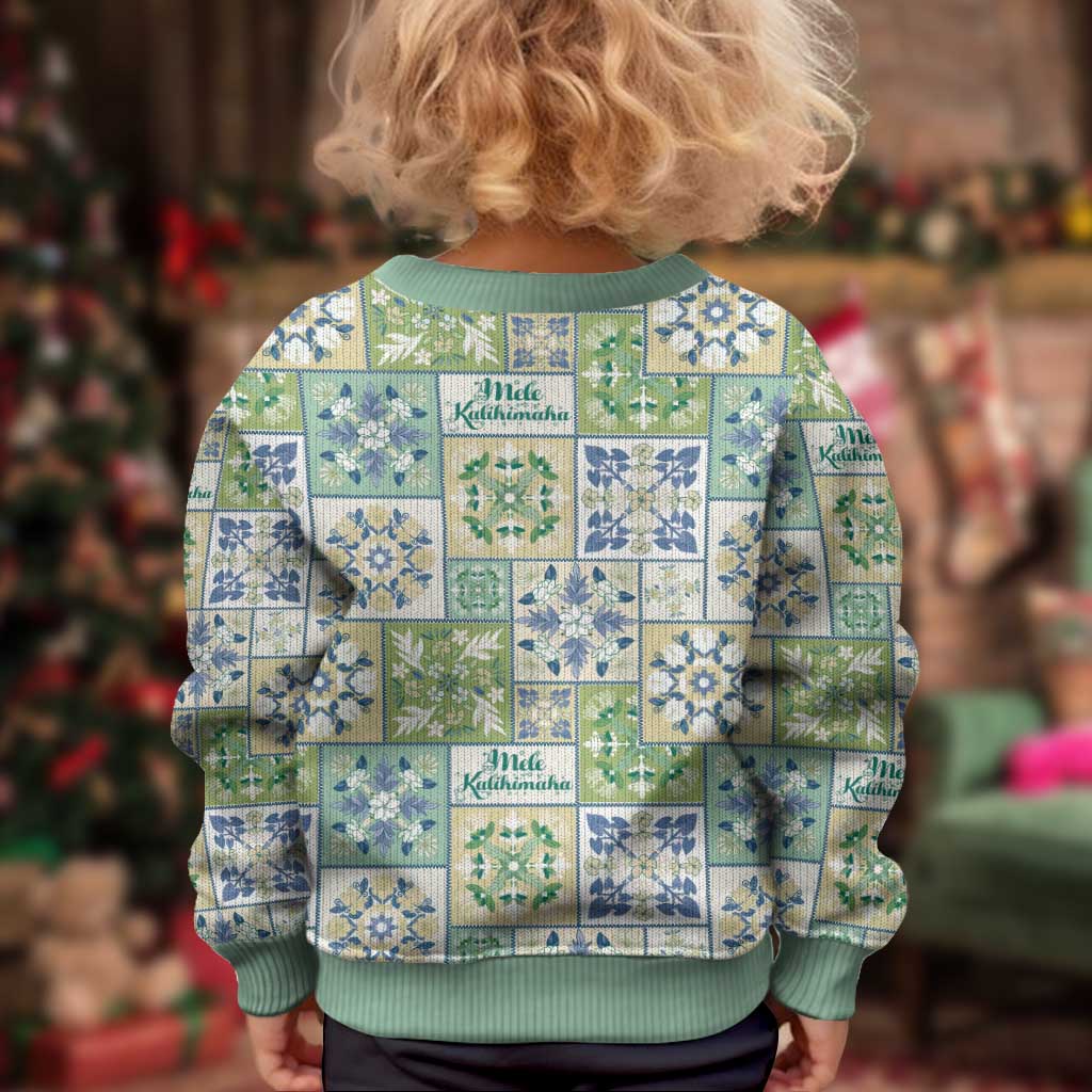 Mele Kalikimaka Hawaii Christmas Kid Ugly Christmas Sweater Omaomao Seamless Floral Motif LT9 - Polynesian Pride