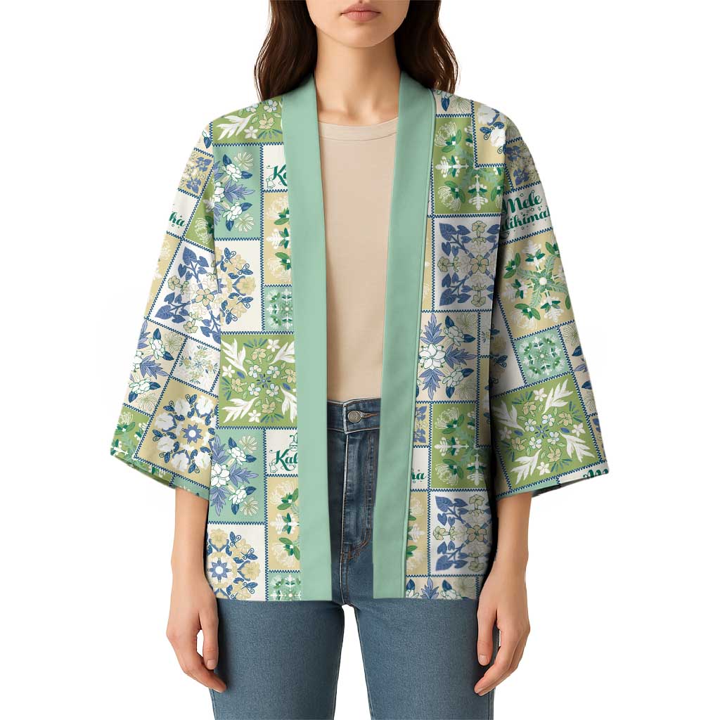 Mele Kalikimaka Hawaii Christmas Kimono Omaomao Seamless Floral Motif - Polynesian Pride