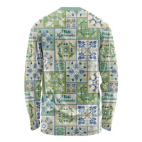 Mele Kalikimaka Hawaii Christmas Long Sleeve Shirt Omaomao Seamless Floral Motif LT9 - Polynesian Pride