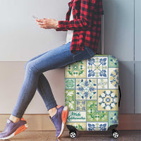 Mele Kalikimaka Hawaii Christmas Luggage Cover Omaomao Seamless Floral Motif LT9 - Polynesian Pride