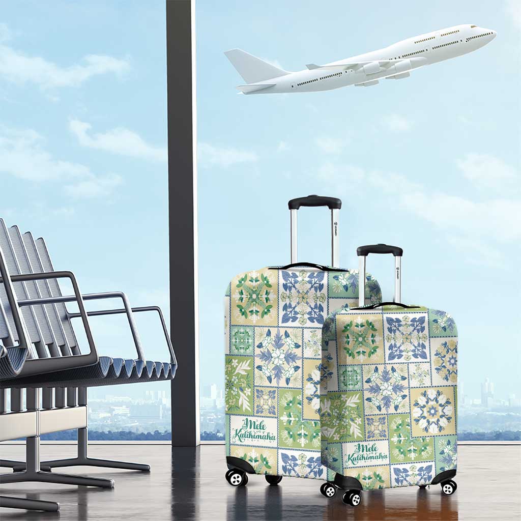Mele Kalikimaka Hawaii Christmas Luggage Cover Omaomao Seamless Floral Motif LT9 - Polynesian Pride