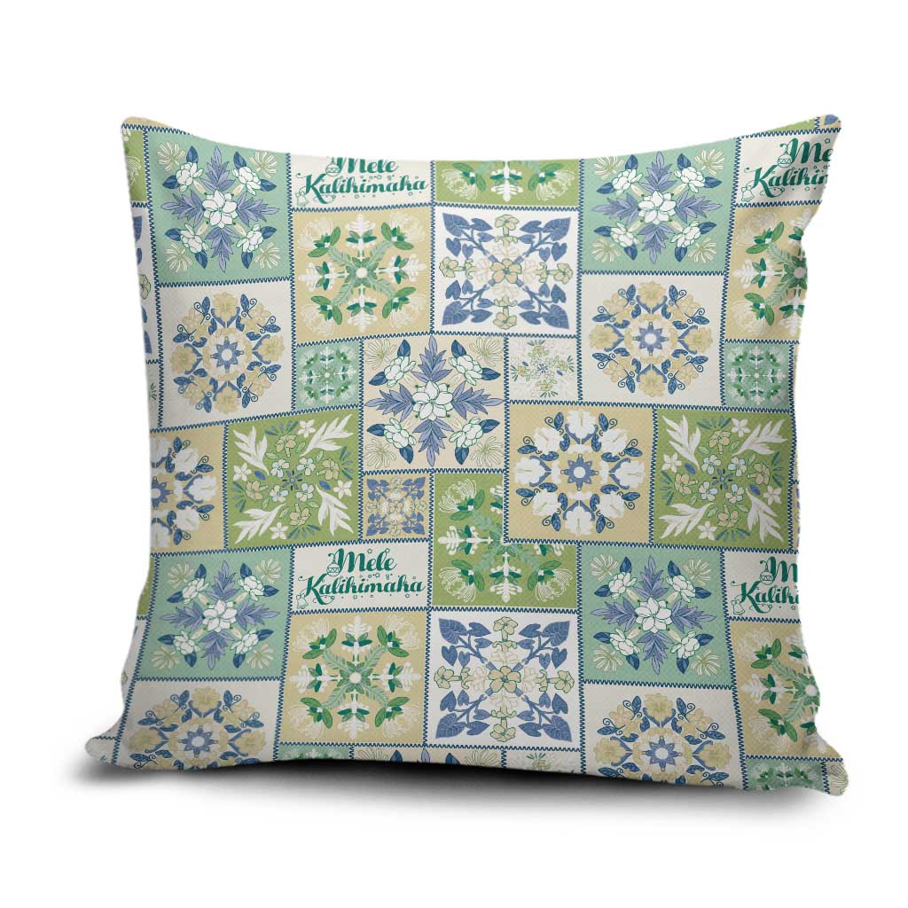 Mele Kalikimaka Hawaii Christmas Pillow Cover Omaomao Seamless Floral Motif - Polynesian Pride