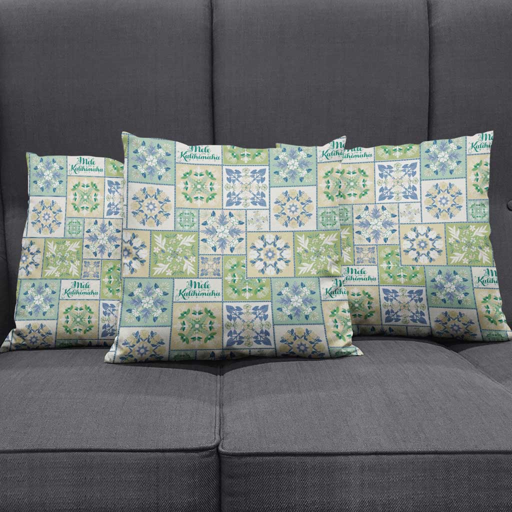 Mele Kalikimaka Hawaii Christmas Pillow Cover Omaomao Seamless Floral Motif - Polynesian Pride
