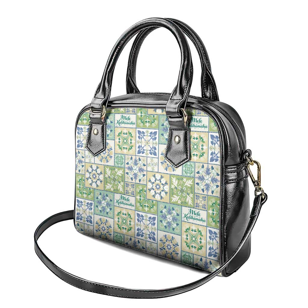 Mele Kalikimaka Hawaii Christmas Shoulder Handbag Omaomao Seamless Floral Motif - Polynesian Pride