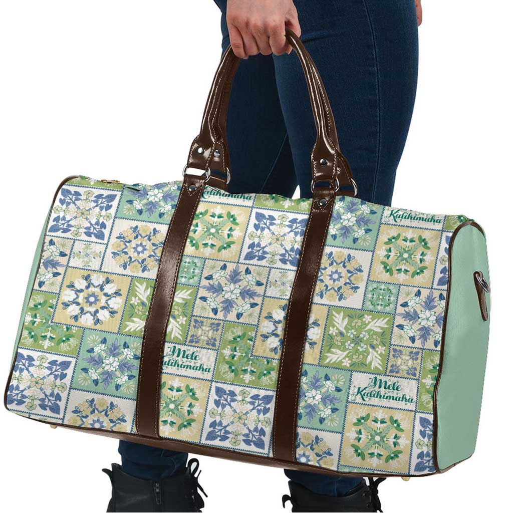 Mele Kalikimaka Hawaii Christmas Travel Bag Omaomao Seamless Floral Motif LT9 - Polynesian Pride