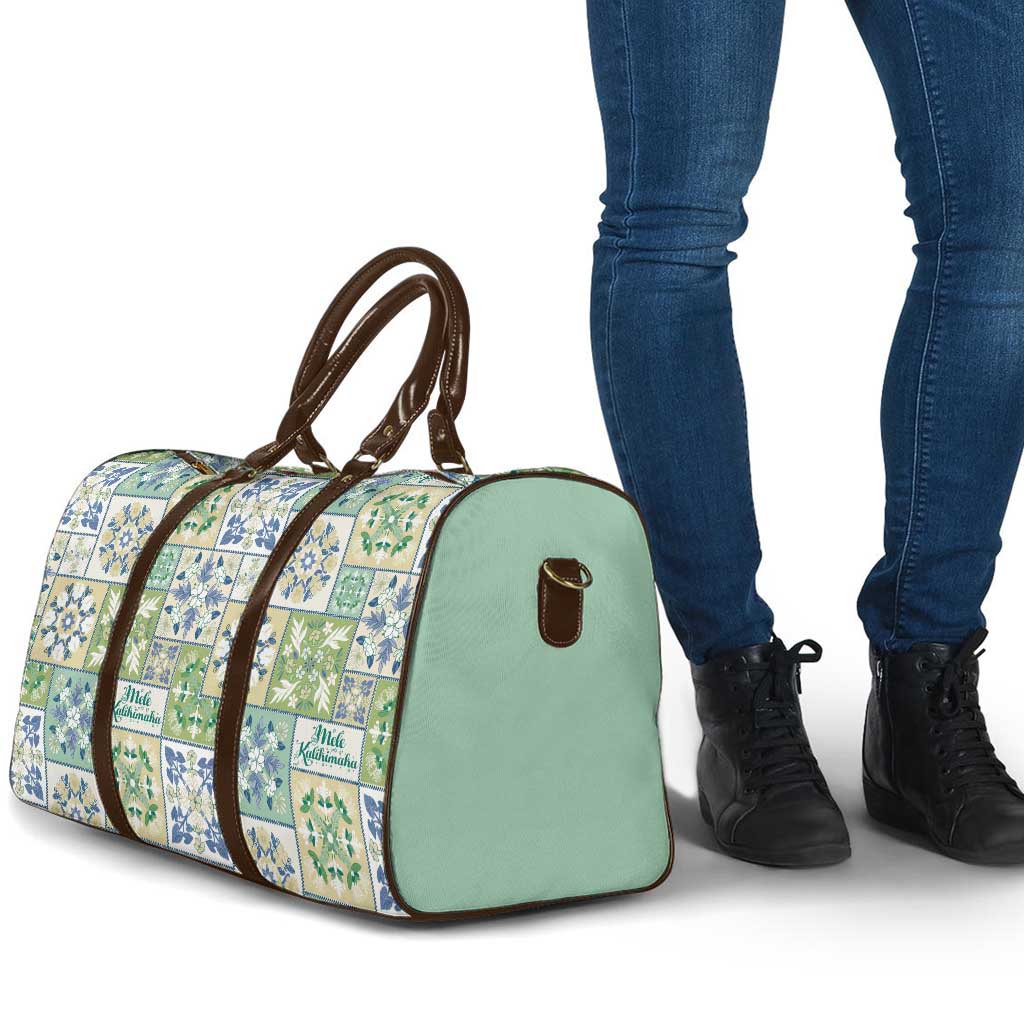 Mele Kalikimaka Hawaii Christmas Travel Bag Omaomao Seamless Floral Motif LT9 - Polynesian Pride