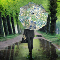 Mele Kalikimaka Hawaii Christmas Umbrella Omaomao Seamless Floral Motif - Polynesian Pride